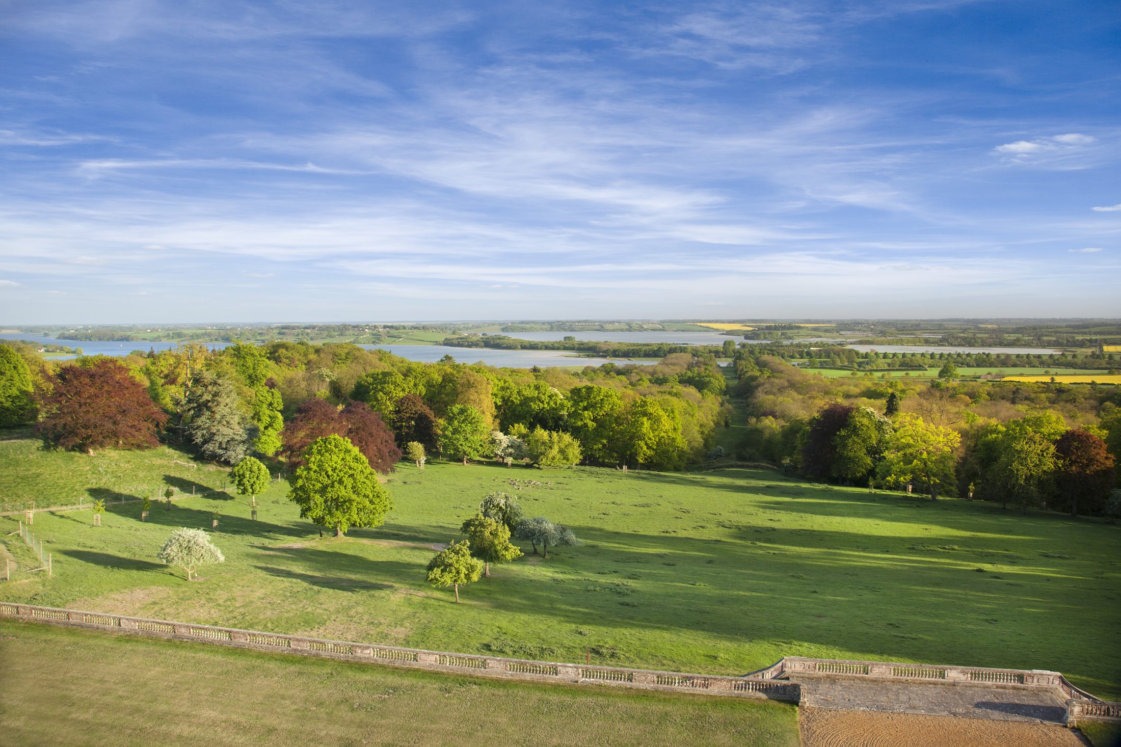 Open parkland under a wide sky
